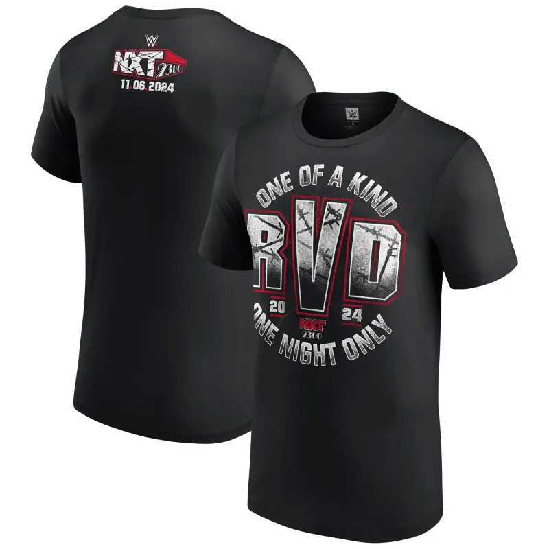 Men's Black Rob Van Dam NXT 2300 T-Shirt sold by WWE