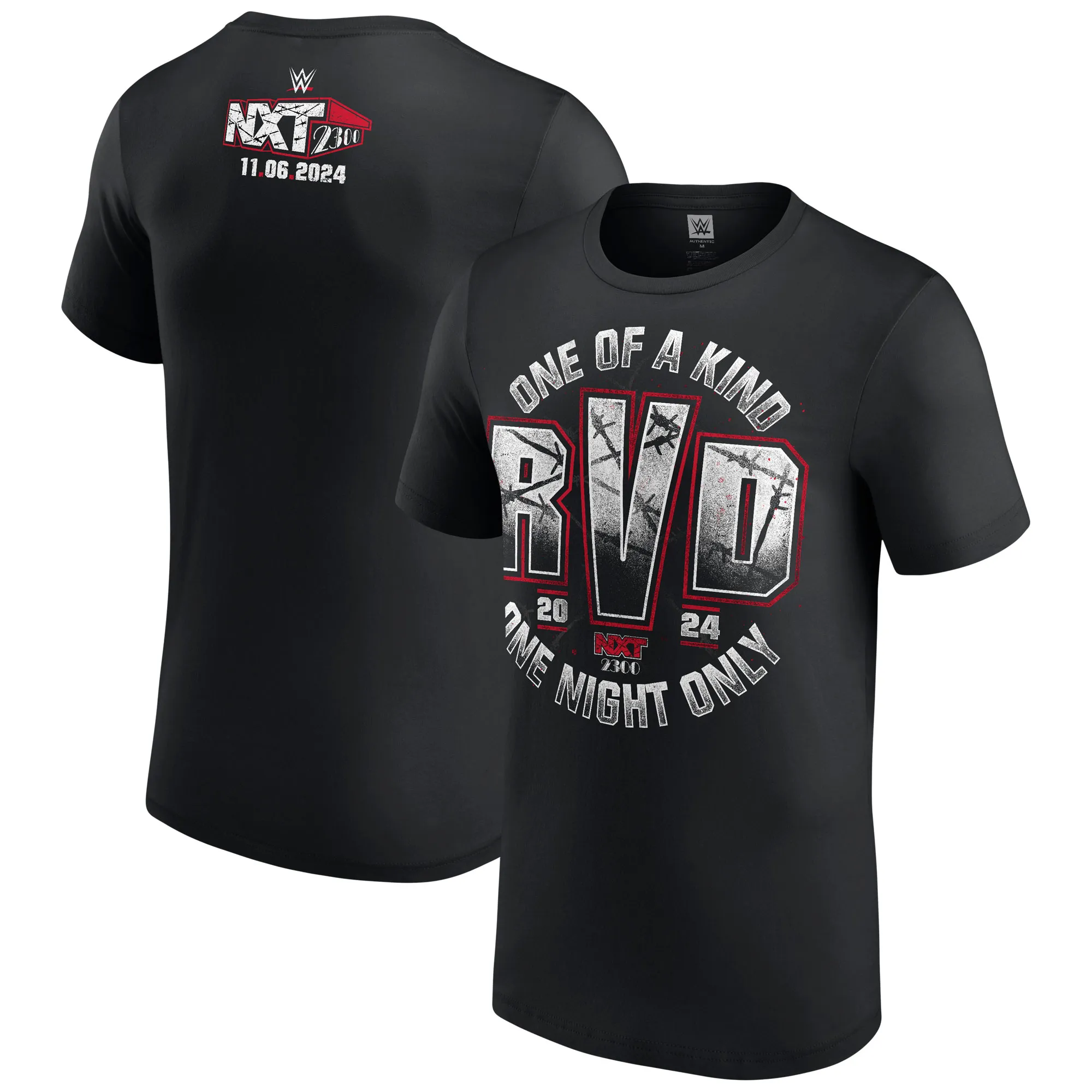 Men's Black Rob Van Dam NXT 2300 T-Shirt sold by WWE