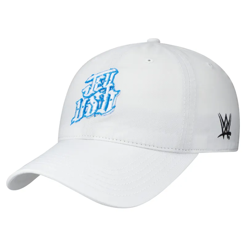 Men's White Jey Uso WWE Stacked Wordmark Terra Twill Adjustable Hat made by Legacy