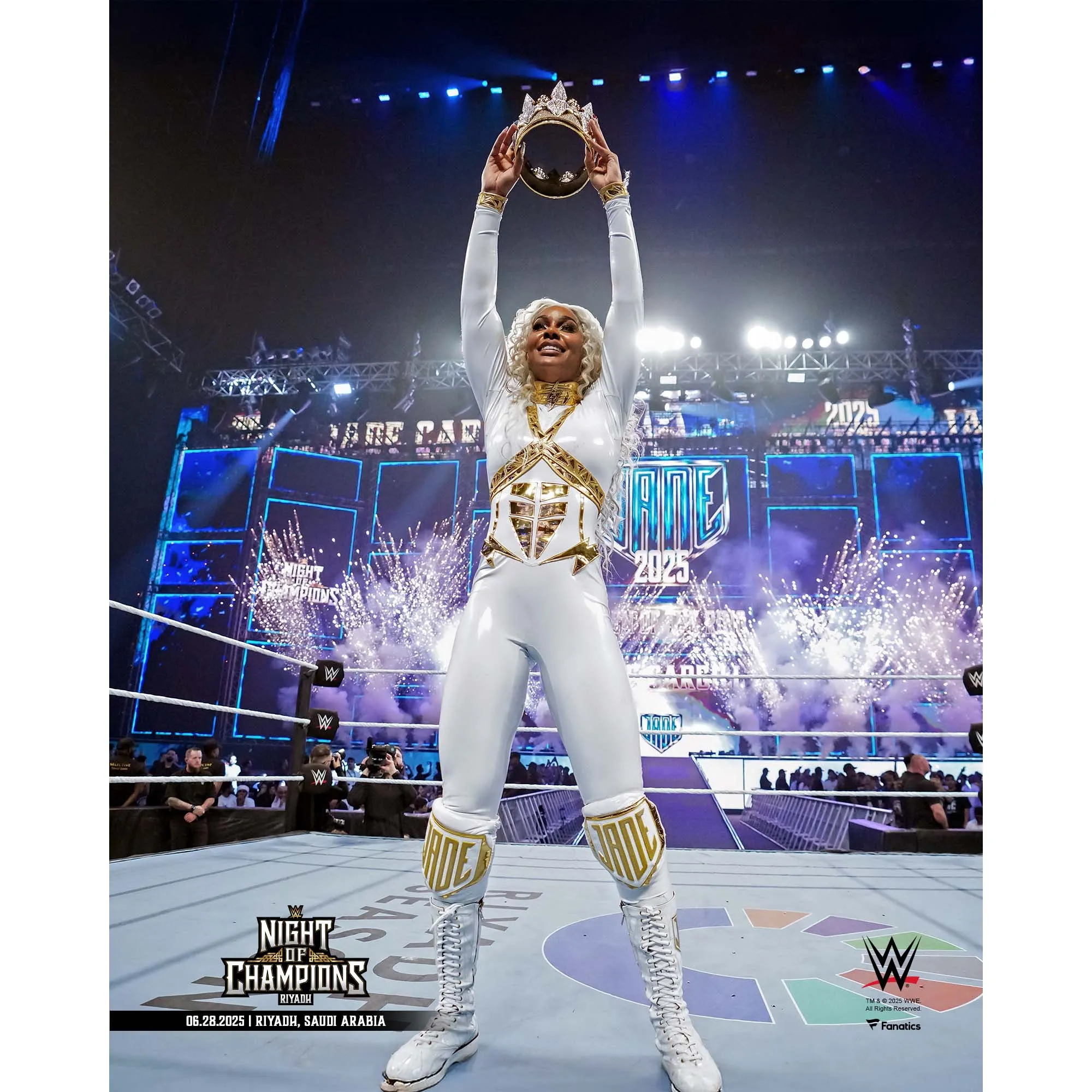Jade Cargill WWE Unsigned 2025 Queen of the Ring Celebration Photograph sold by WWE