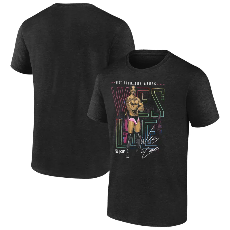 Men's 500 Level Wes Lee Black From the Ashes Tri-Blend T-Shirt sold by WWE