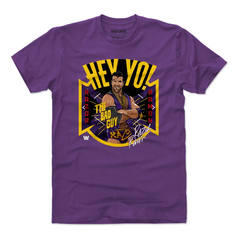 Men's 500 Level Purple Razor Ramon Hey Yo T-Shirt sold by WWE