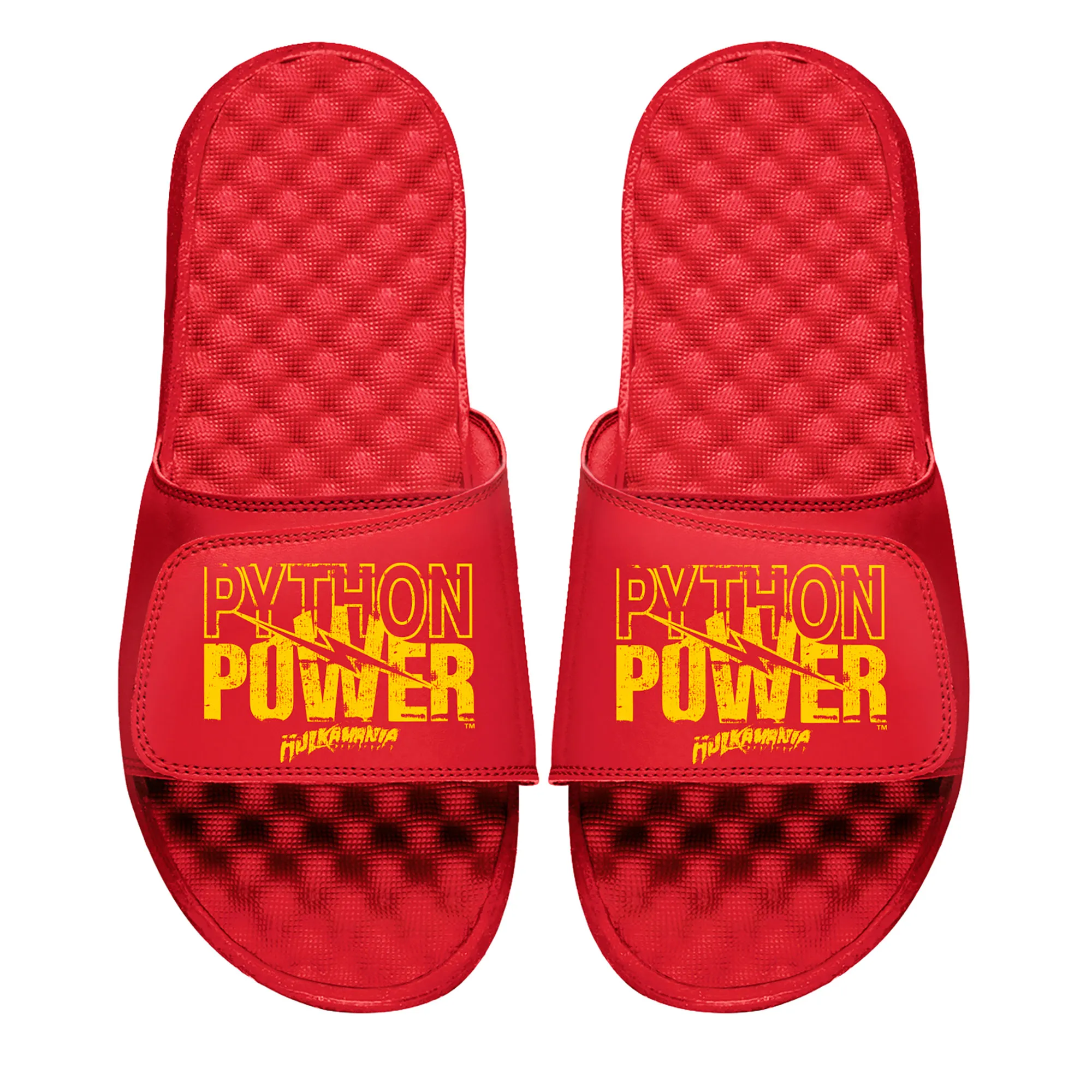 Unisex ISlide Red Hulk Hogan Python Power Slide Sandals sold by WWE