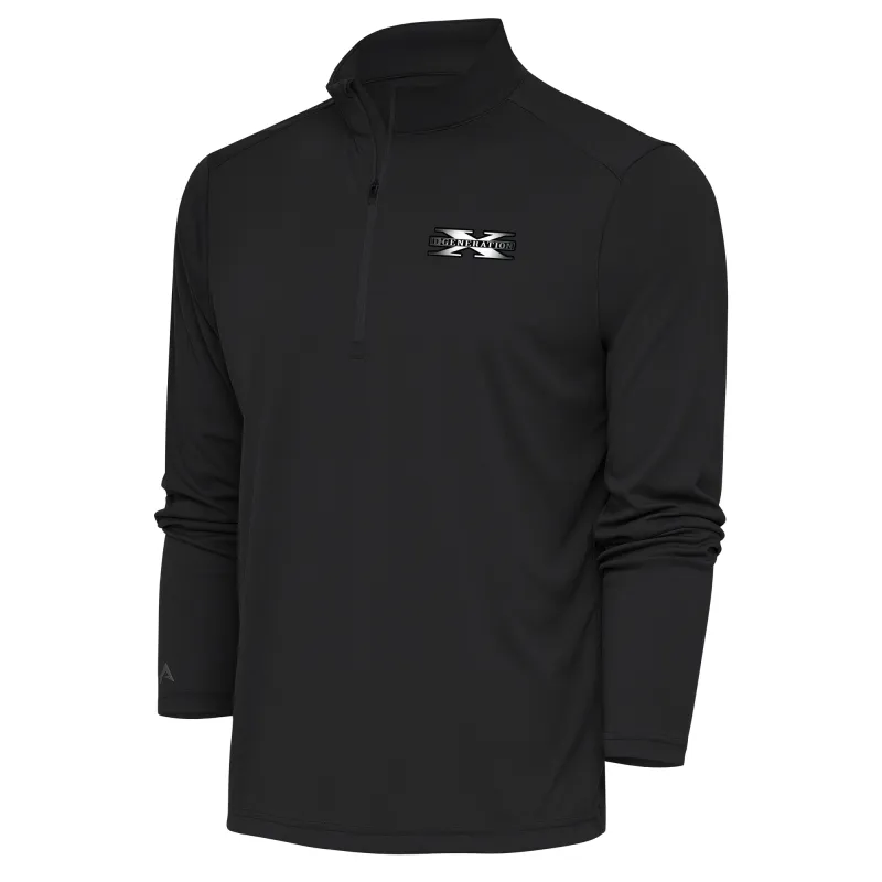 Men's Antigua  Heather Black D-Generation X Tribute Quarter-Zip Pullover Top sold by WWE