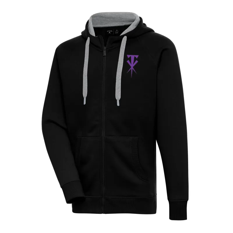Men's Antigua  Black The Undertaker Victory Full-Zip Hoodie sold by WWE