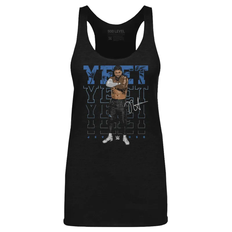 Women's 500 Level Heather Black Jey Uso Yeet Tri-Blend Tank Top sold by WWE