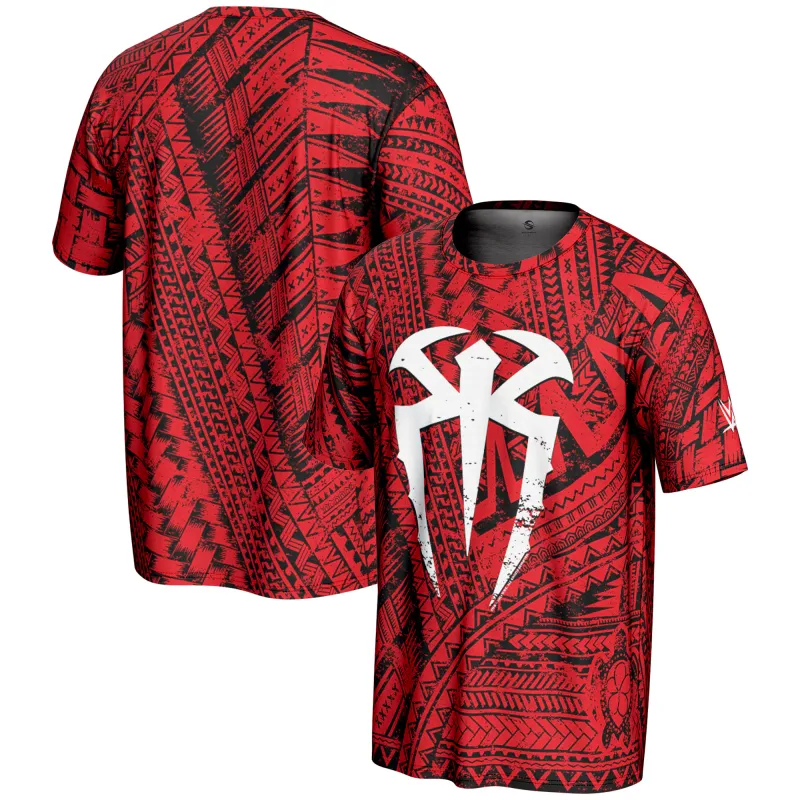 Men's ProSphere Red Roman Reigns Tattoo T-Shirt sold by WWE