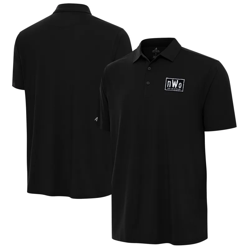 Men's Antigua Black nWo Era Polo sold by WWE