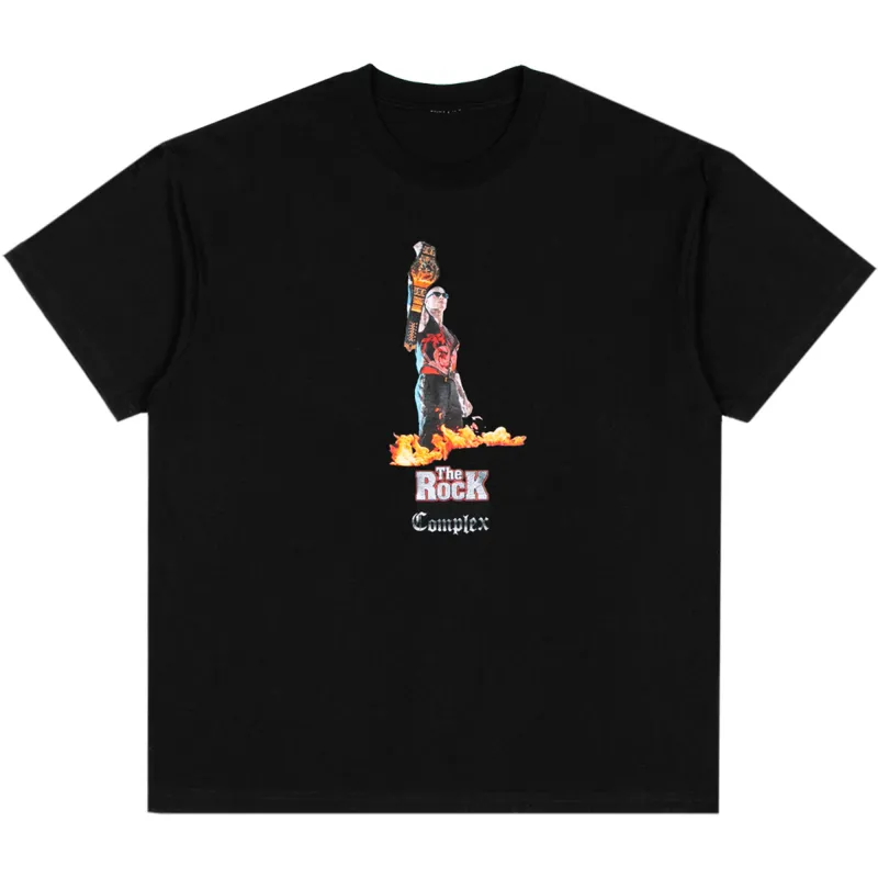 Men's Complex Black The Rock Boxy Bring It T-Shirt sold by WWE