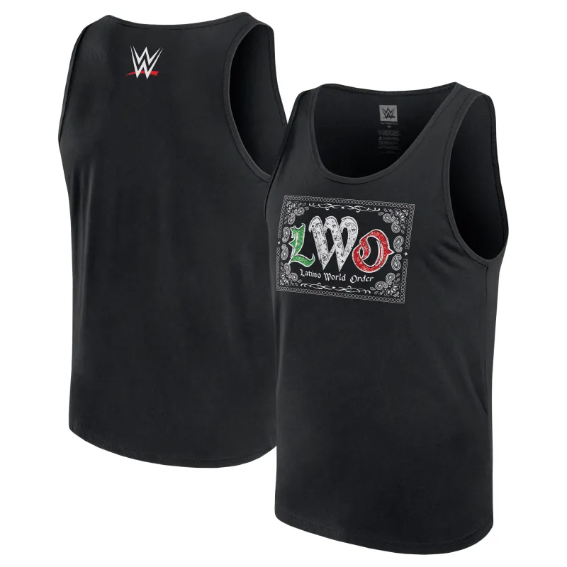 Men's Black LWO Bandana Tank Top sold by WWE