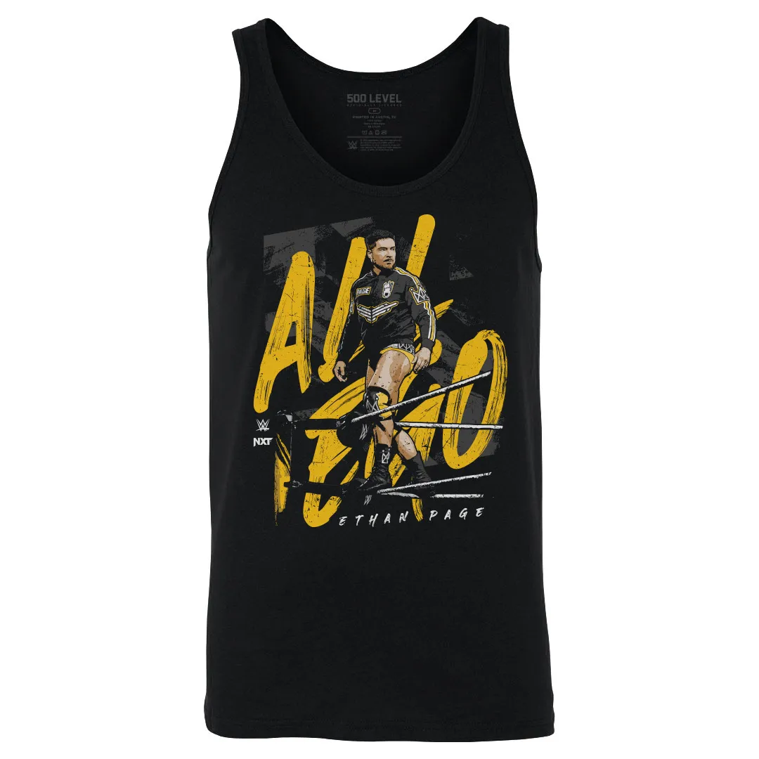 Men's 500 Level Black Ethan Page All Ego Tank Top sold by WWE
