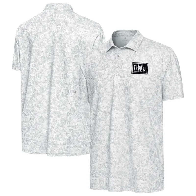 Men's Antigua White nWo Lush Polo sold by WWE