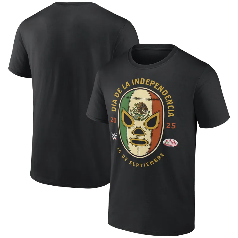 Men's Black AAA Día de la Independencia T-Shirt made by WWE