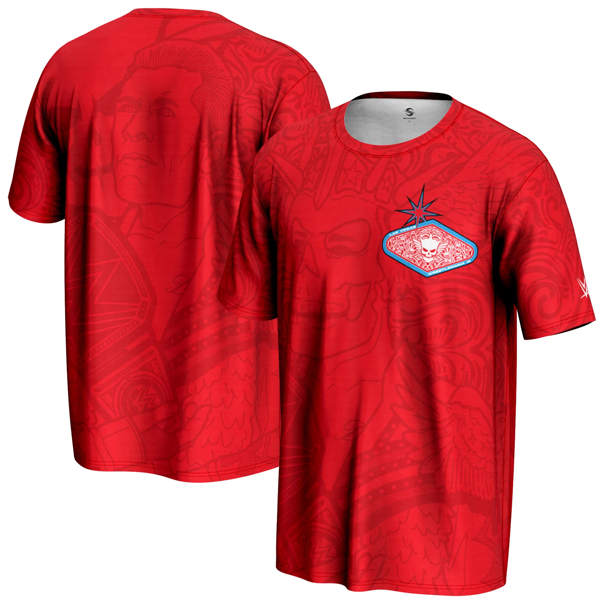 Men's ProSphere Red Cody Rhodes WrestleMania 41 T-Shirt sold by WWE