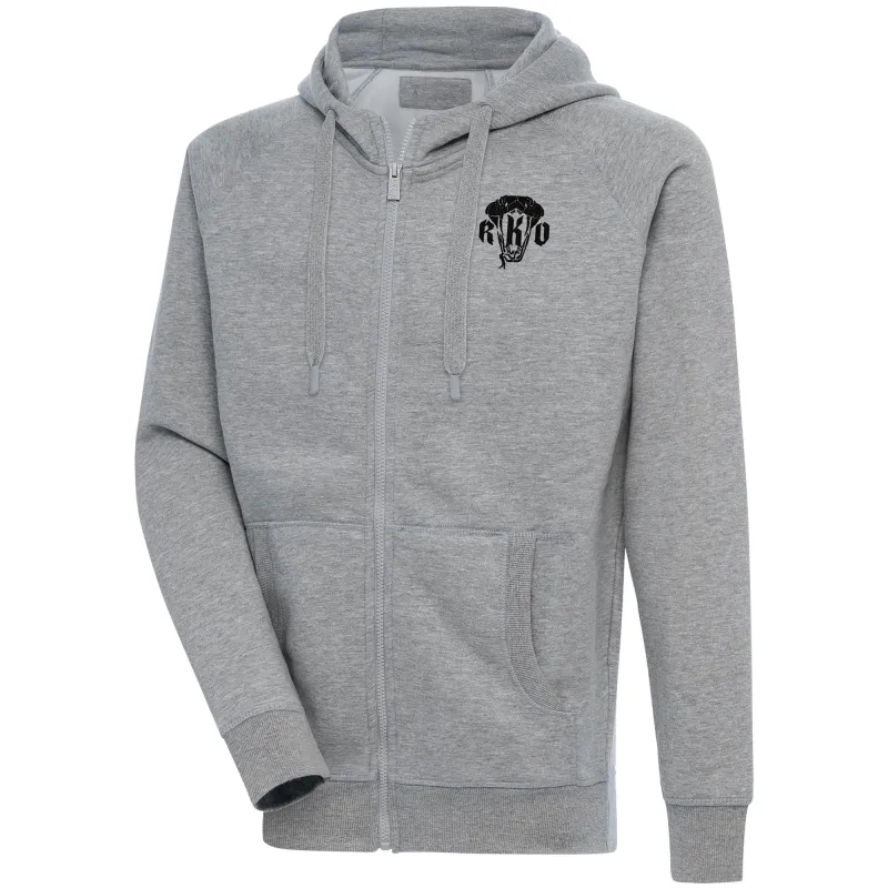 Men's Antigua  Heather Gray Randy Orton Victory Full-Zip Hoodie sold by WWE
