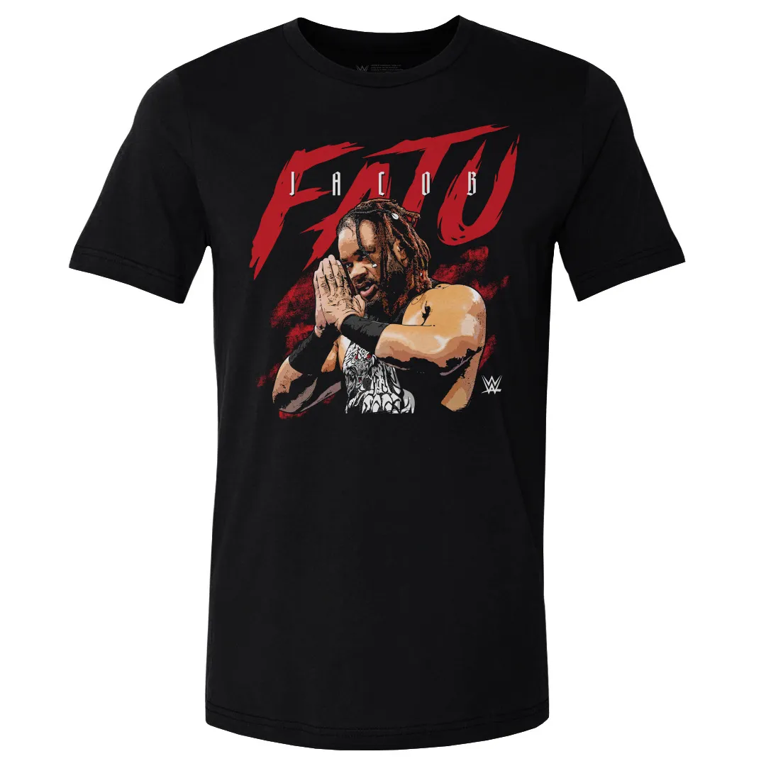 Men's 500 Level Black Jacob Fatu Name Grunge T-Shirt sold by WWE