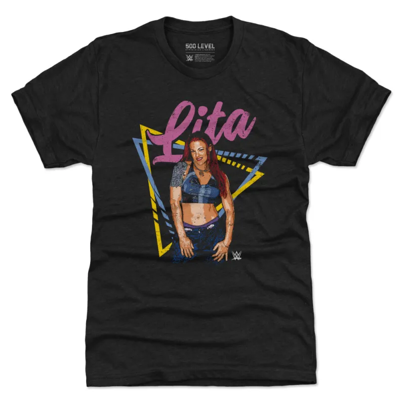 Men's 500 Level  Heather Black Lita Premium Tri-Blend T-Shirt sold by WWE