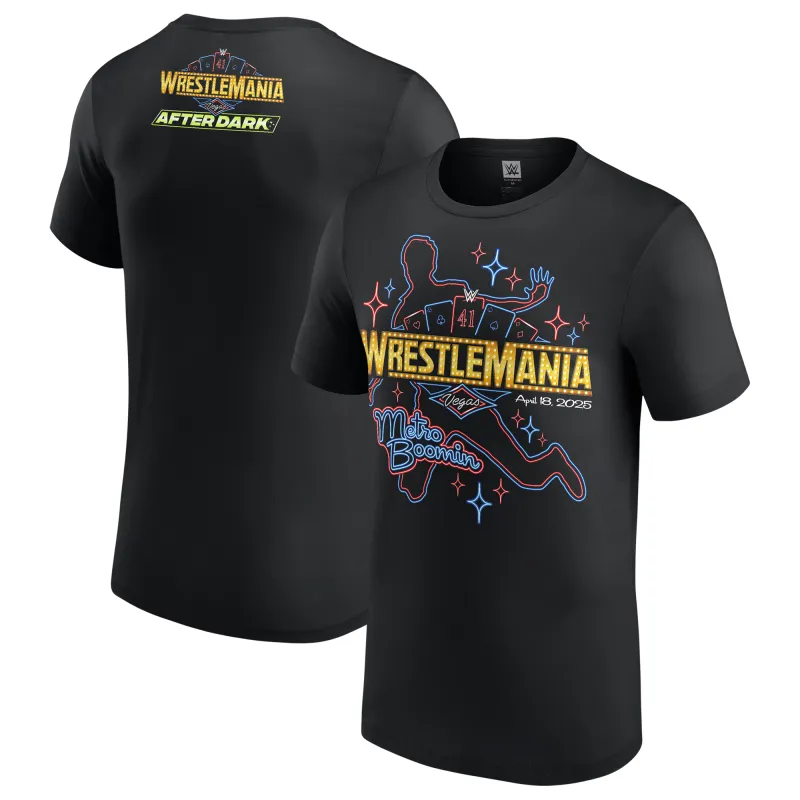 Men's Black WrestleMania 41 Metro Boomin T-Shirt sold by WWE