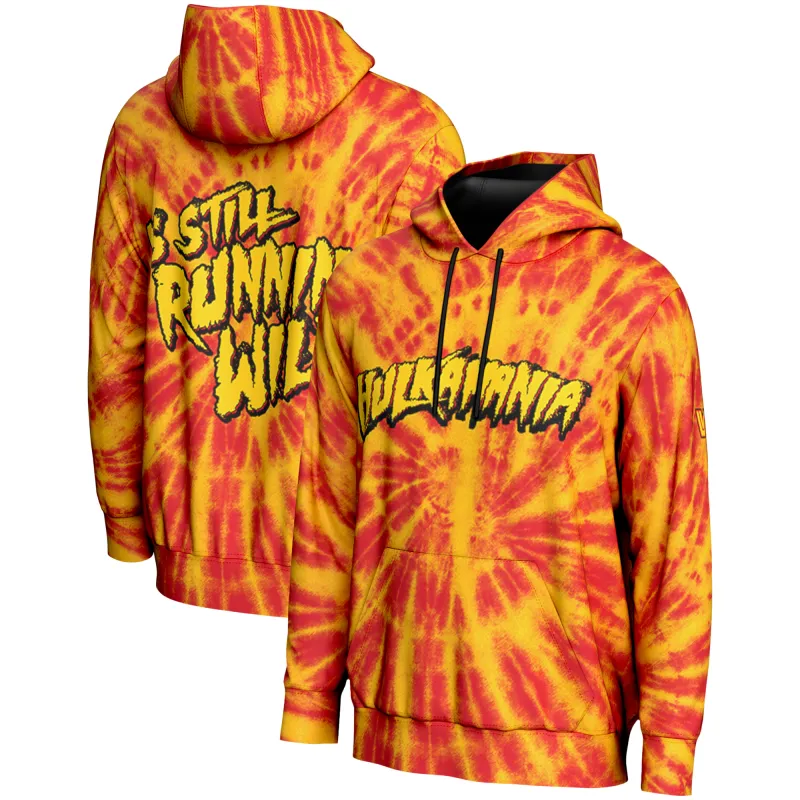 Men's ProSphere Yellow Hulk Hogan Tie Dye Hoodie sold by WWE