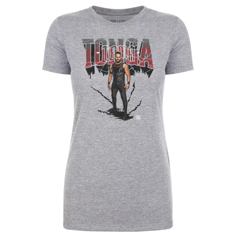 Women's 500 Level Heather Gray Tama Tonga Grunge T-Shirt sold by WWE