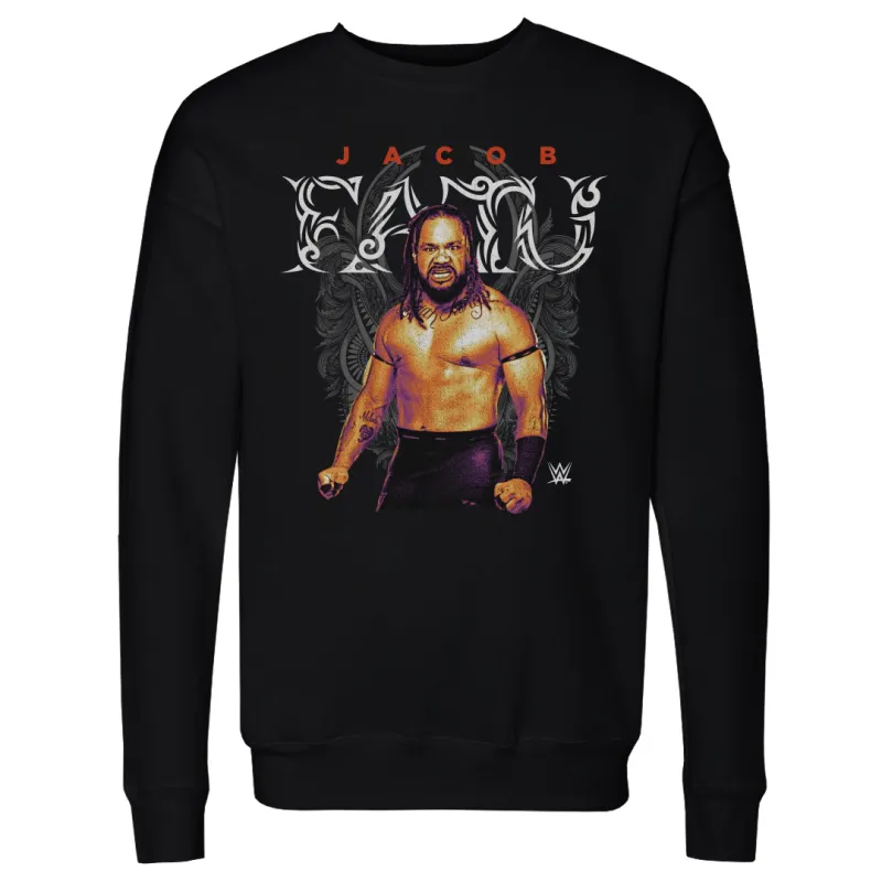 Men's 500 Level Black Jacob Fatu Tribal Pullover Sweatshirt sold by WWE