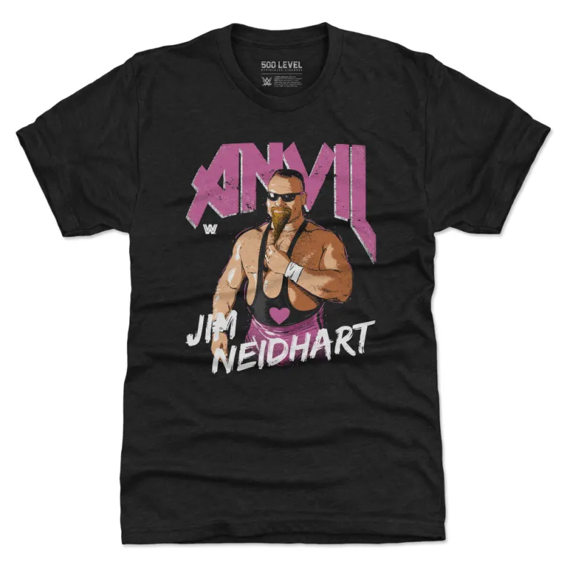 Men's 500 Level  Heather Black Jim Neidhart Premium Tri-Blend T-Shirt made by 500 Level