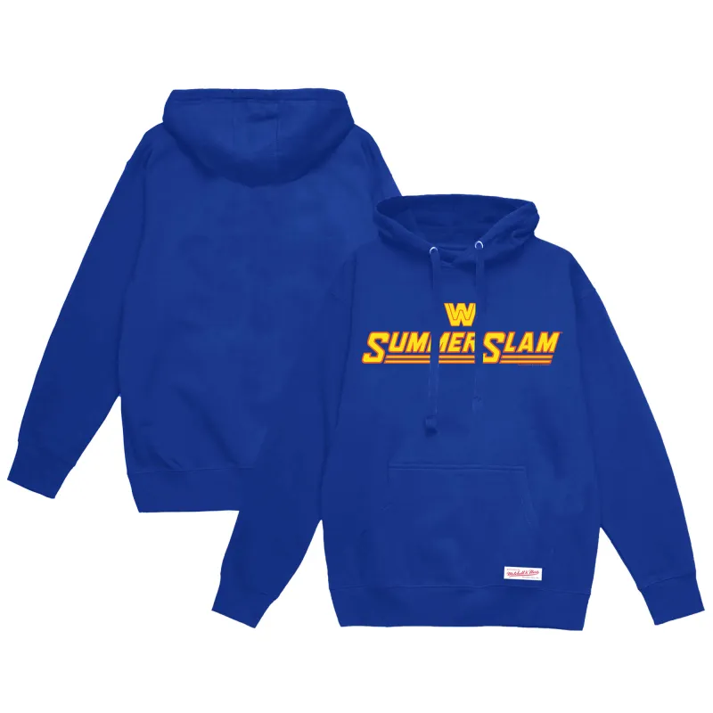 Men's Mitchell & Ness Royal SummerSlam Pullover Hoodie made by Mitchell & Ness