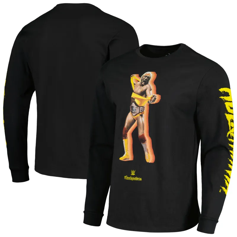 Men's Contenders Clothing Black Hulk Hogan Wordmark Brother Long Sleeve T-Shirt sold by WWE