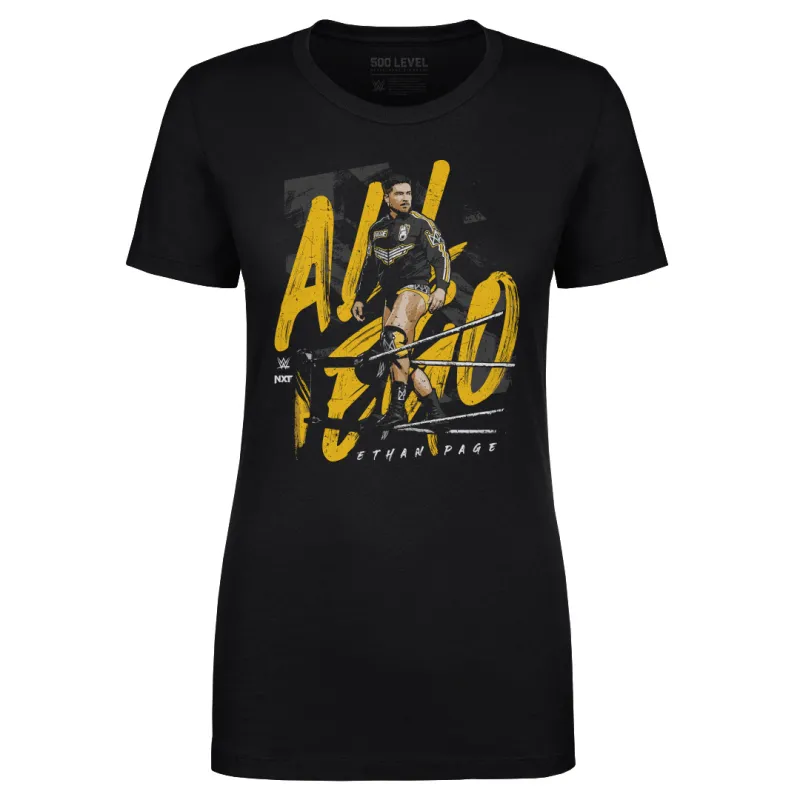 Women's 500 Level  Black Ethan Page All Ego T-Shirt sold by WWE