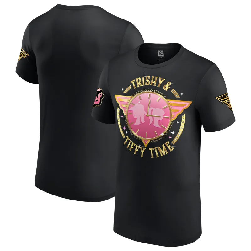 Men's Black Trish Stratus & Tiffany Stratton Trish and Tiffy Time T-Shirt sold by WWE