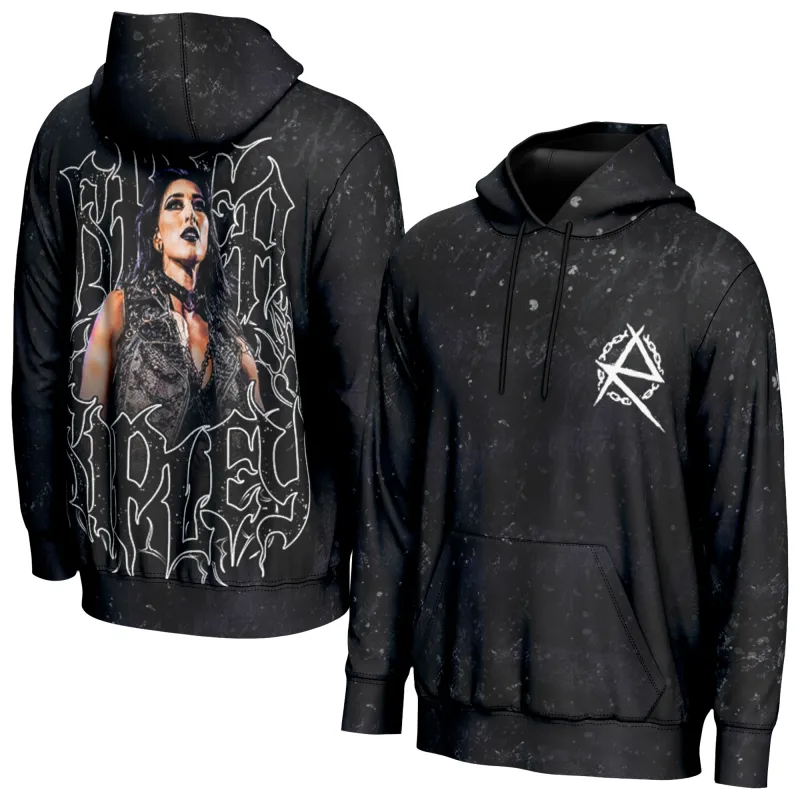 Men's ProSphere Black Rhea Ripley Superstar Hoodie sold by WWE