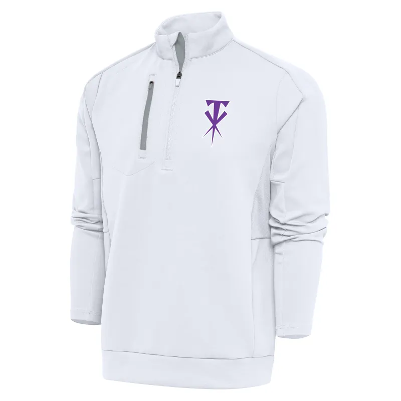 Men's Antigua  White The Undertaker Generation Quarter-Zip Pullover Top sold by WWE