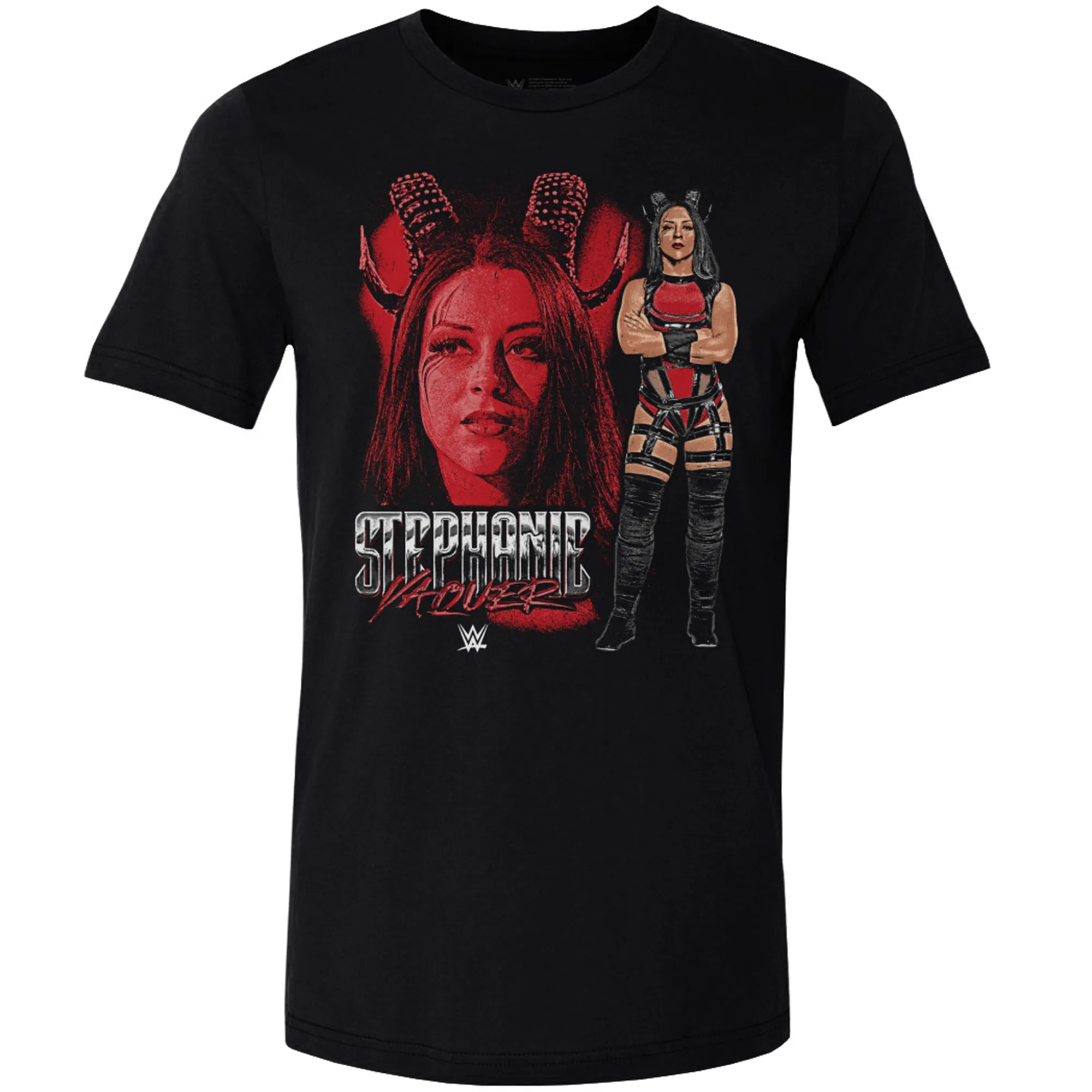 Men's 500 Level Black Stephanie Vaquer Vintage Superstar T-Shirt sold by WWE