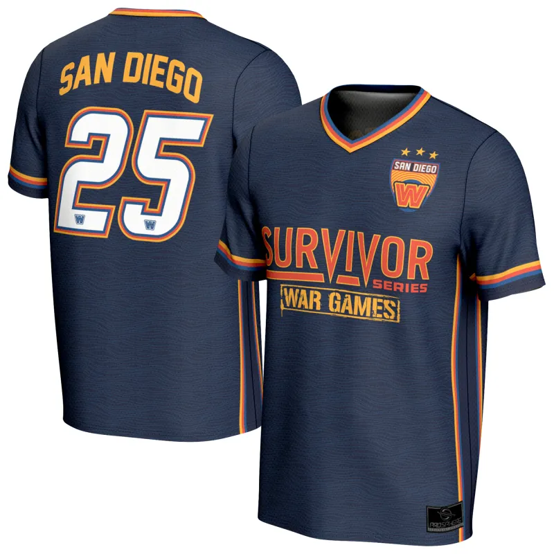 Men's ProSphere Navy Survivor Series 2025 Soccer Jersey sold by WWE