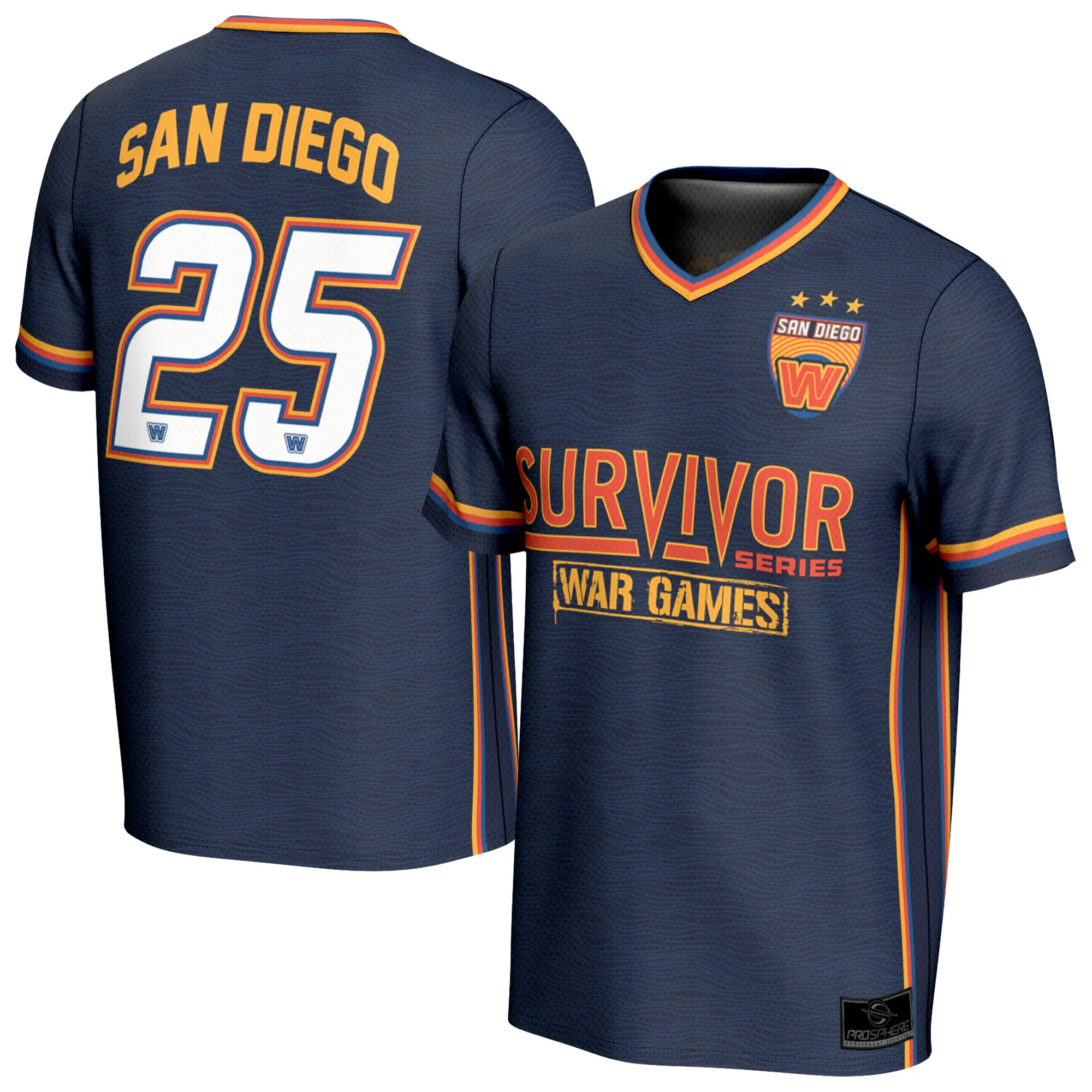Men's ProSphere Navy Survivor Series 2025 Soccer Jersey sold by WWE