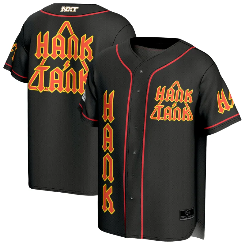 Men's ProSphere Black Hank & Tank Baseball Jersey sold by WWE