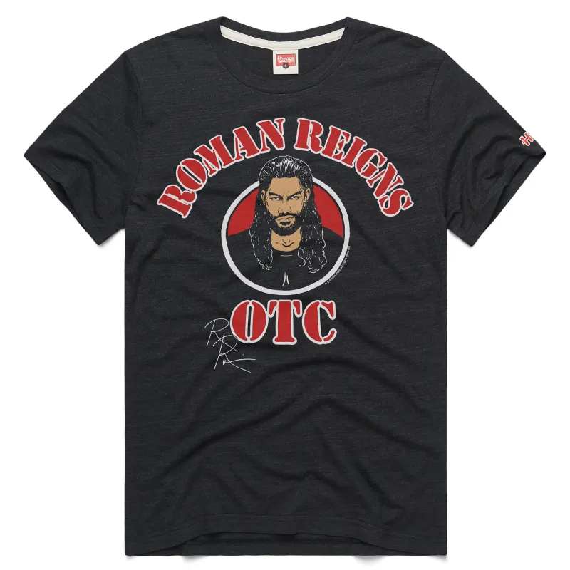Men's Homage Charcoal Roman Reigns OTC Tri-Blend T-Shirt sold by WWE