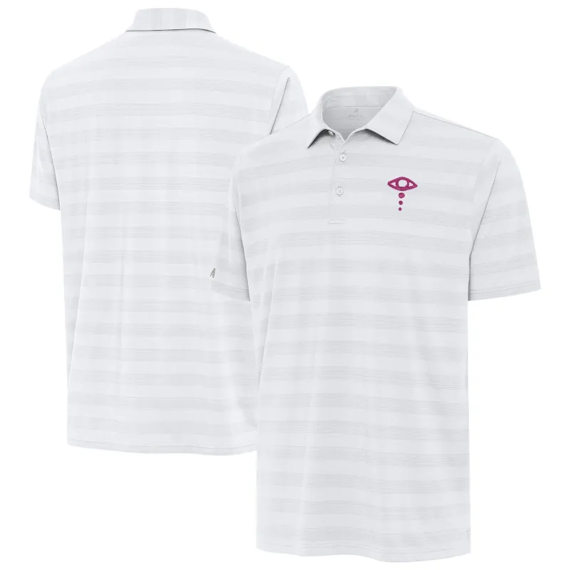 Men's Antigua White Liv Morgan Tunnel Polo made by Antigua