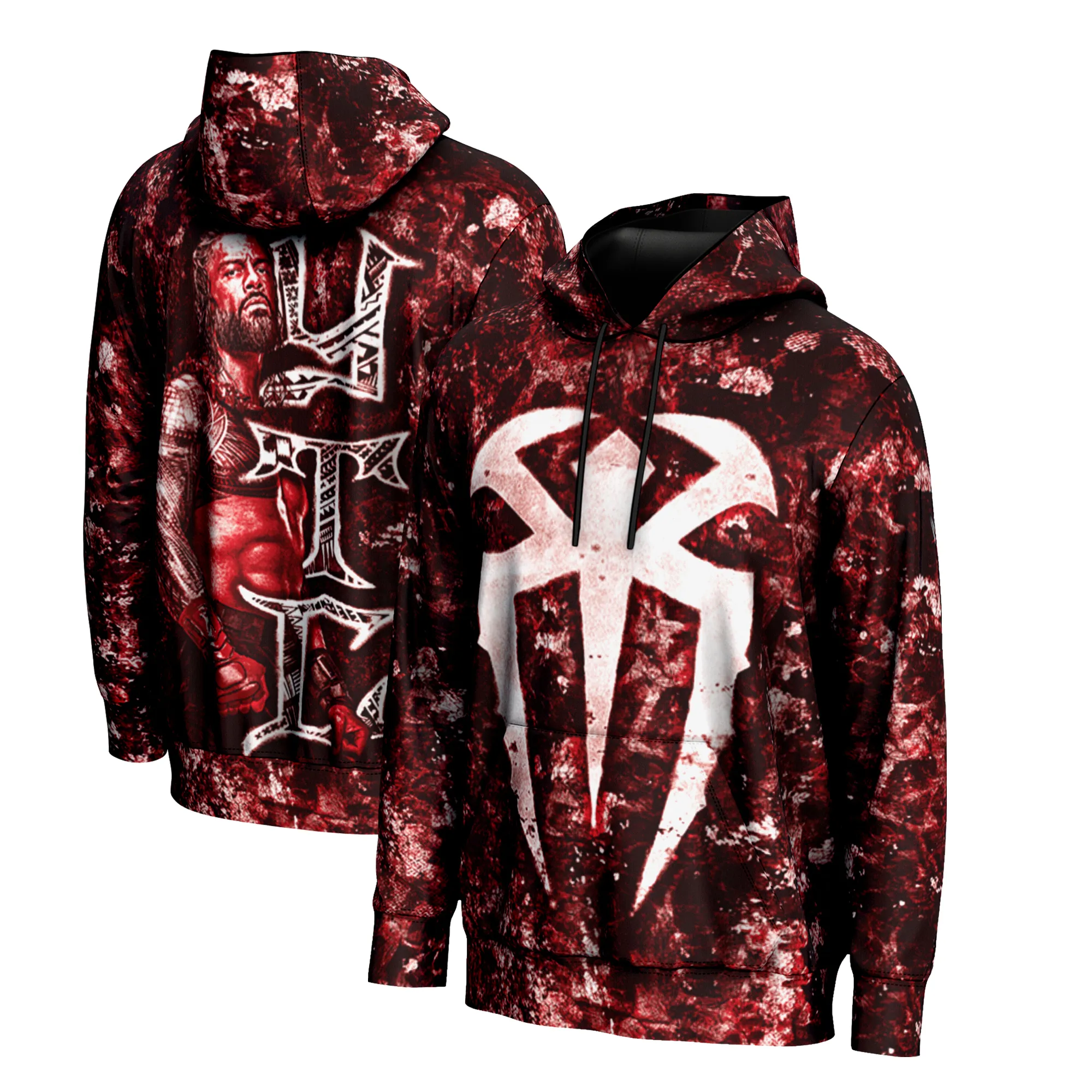 Men's ProSphere Black Roman Reigns YTC Pullover Hoodie sold by WWE