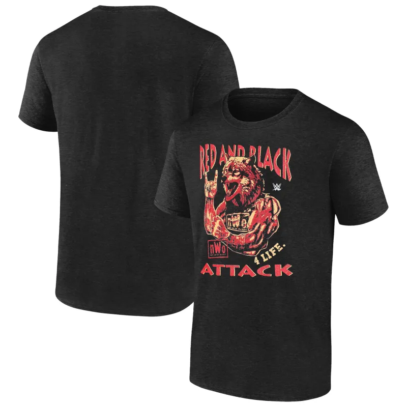 Men's 500 Level Black nWo Attack Tri-Blend T-Shirt sold by WWE