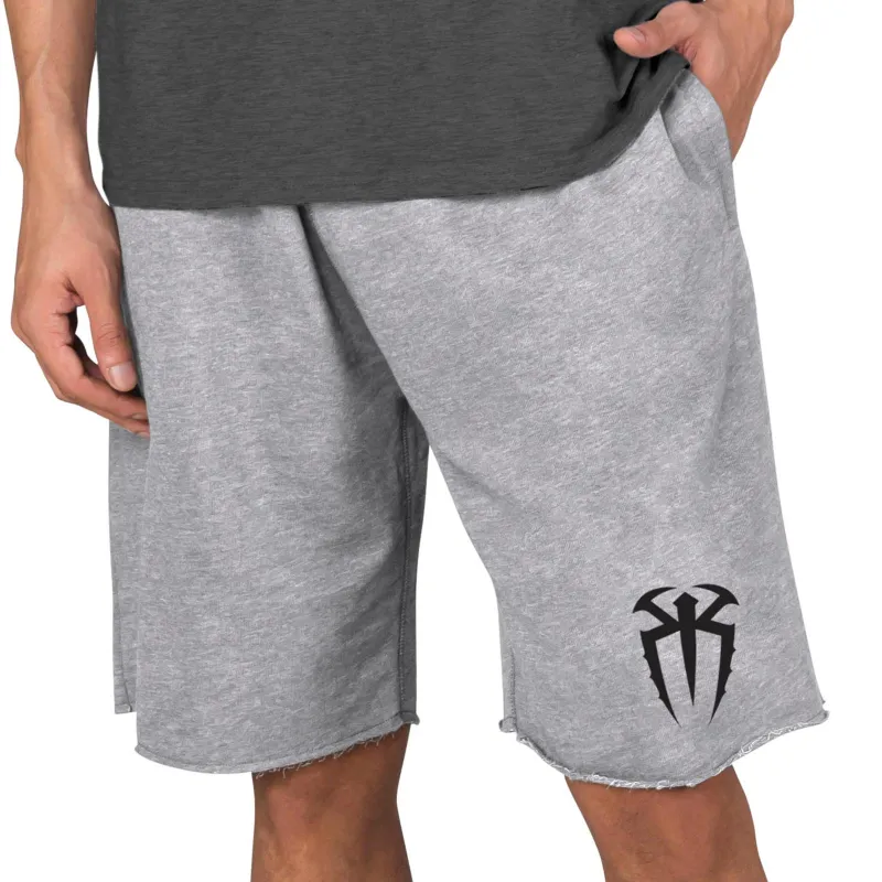 Men's Concepts Sport  Gray Roman Reigns Mainstream Terry Tri-Blend Shorts sold by WWE