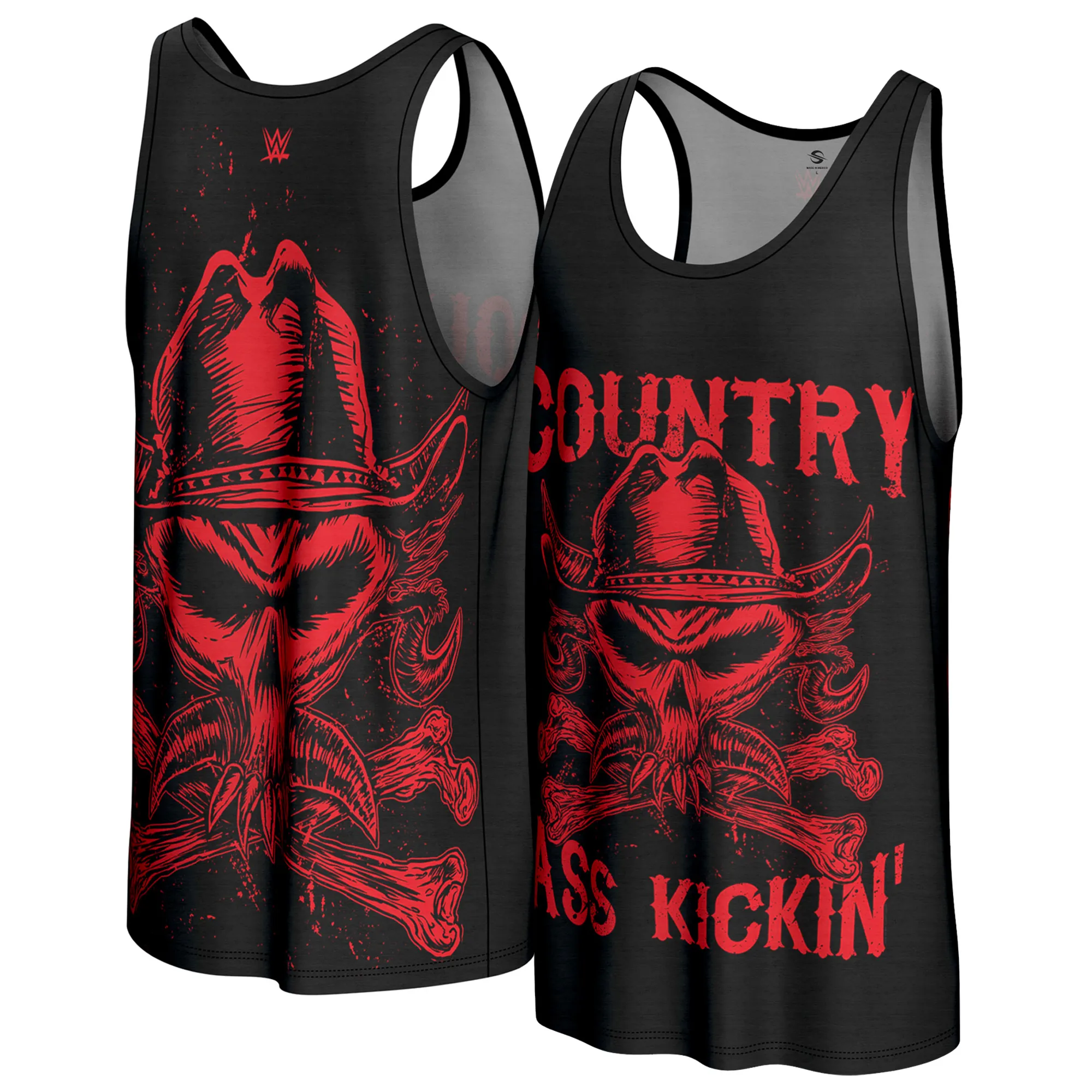 Men's ProSphere Black Brock Lesnar Country Tank Top sold by WWE