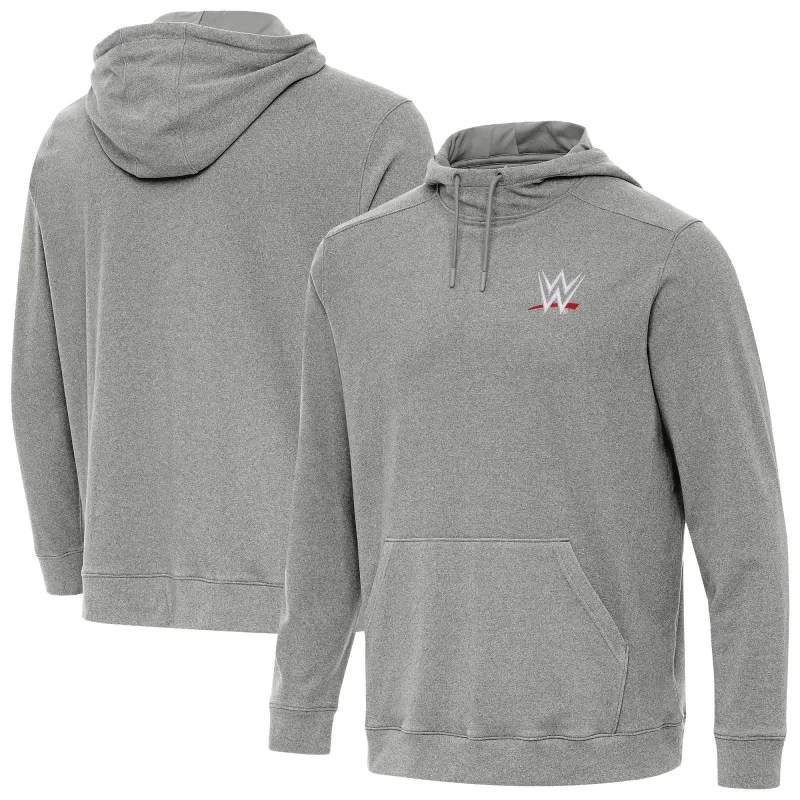 Men's Antigua Heather Charcoal WWE Cloud Hoodie sold by WWE