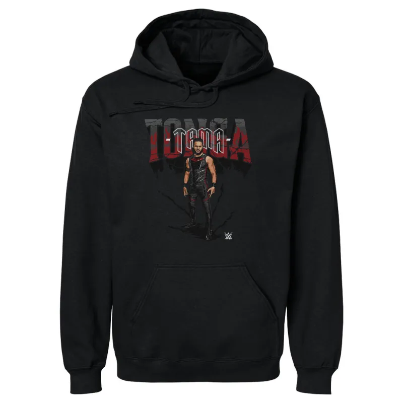Men's 500 Level Black Tama Tonga Grunge Pullover Hoodie sold by WWE