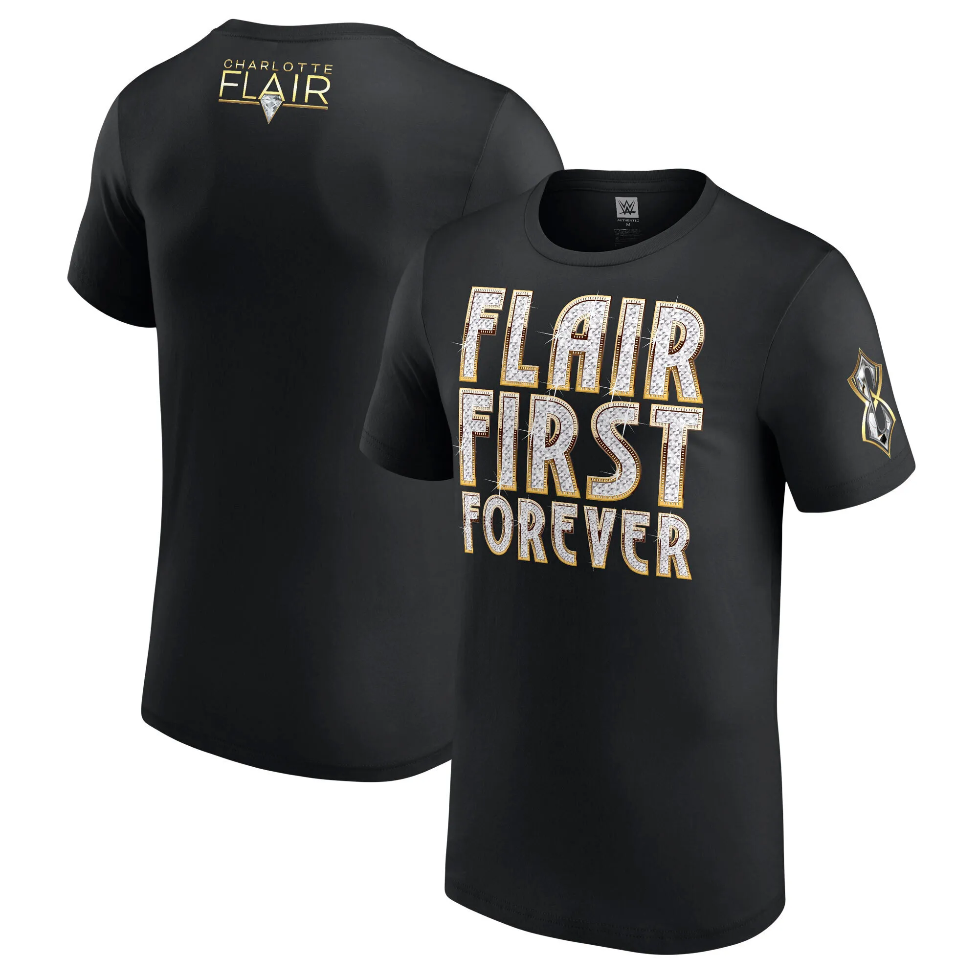 Men's WWE Black Charlotte Flair Women's Royal Rumble 2025 Winner T-Shirt sold by WWE