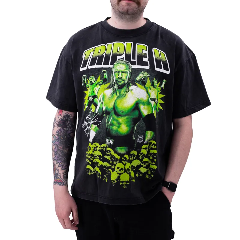 Men's Ripple Junction Black Triple H The Game T-Shirt sold by WWE