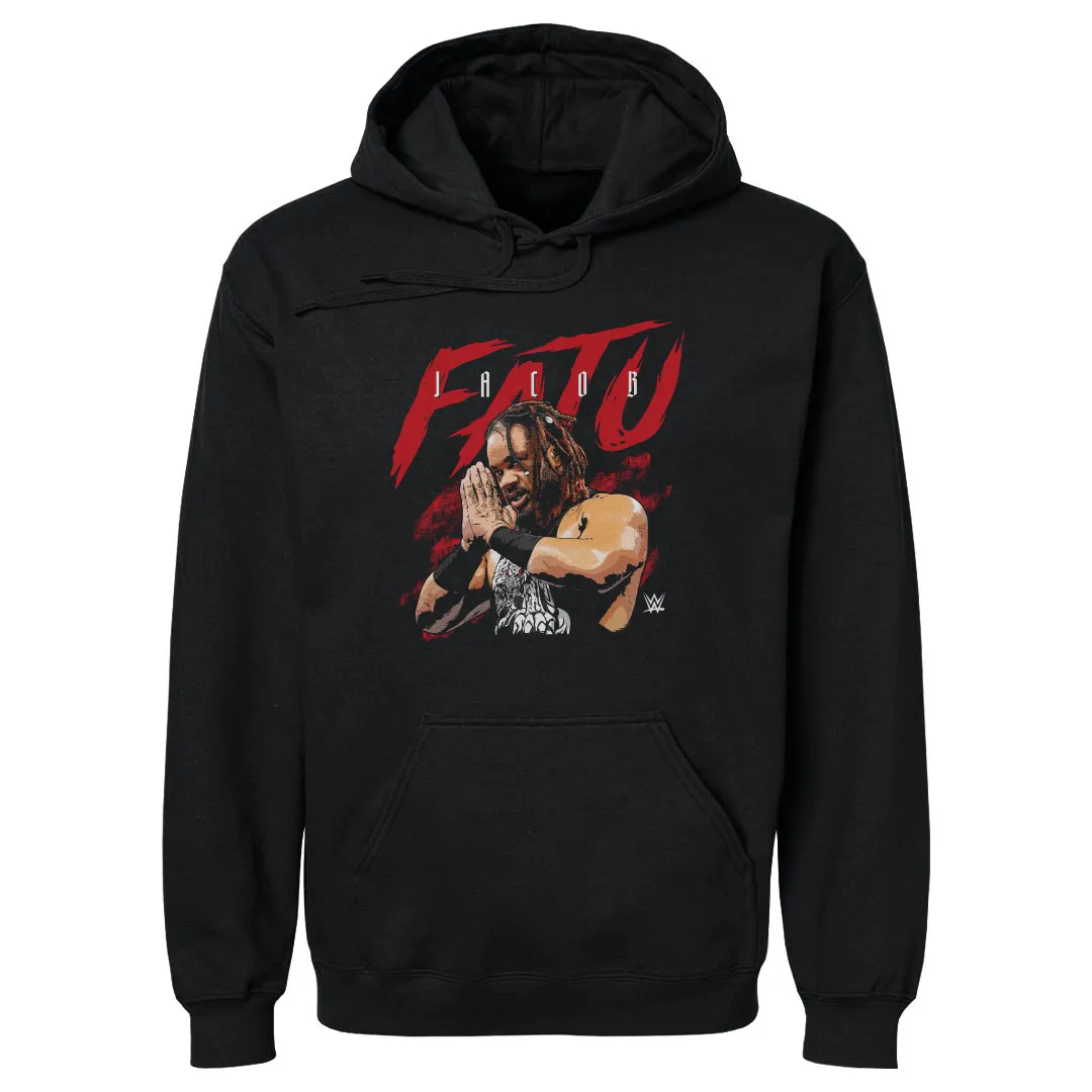 Men's 500 Level Black Jacob Fatu Name Grunge Pullover Hoodie sold by WWE
