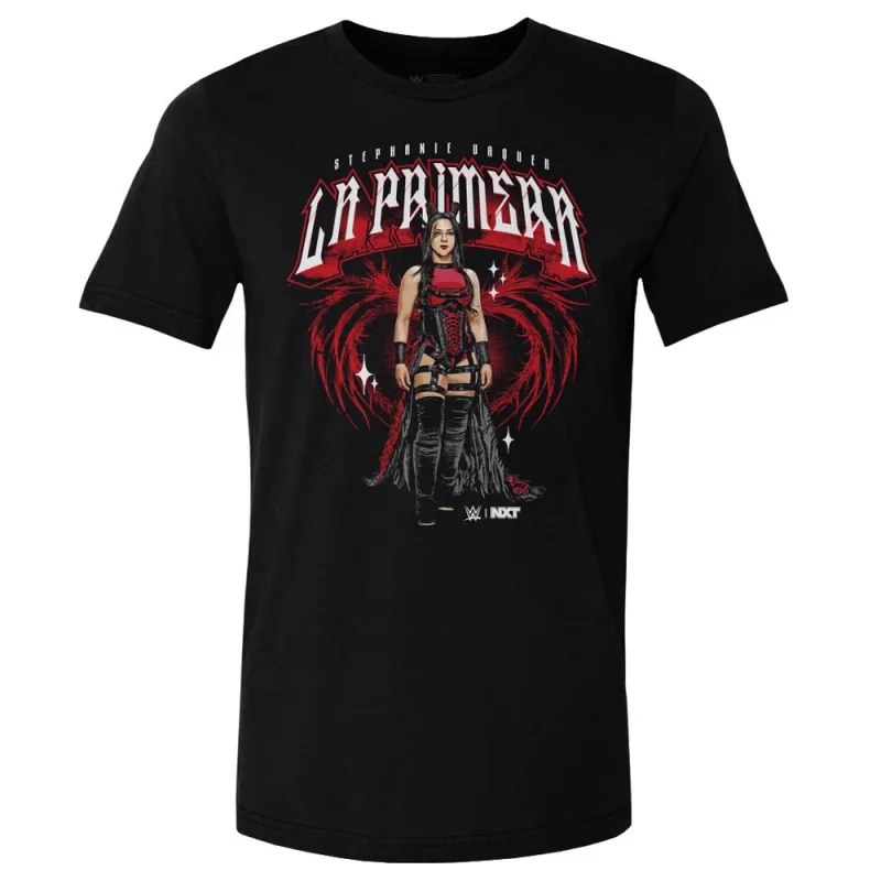 Men's 500 Level Black Stephanie Vaquer La Primera T-Shirt sold by WWE