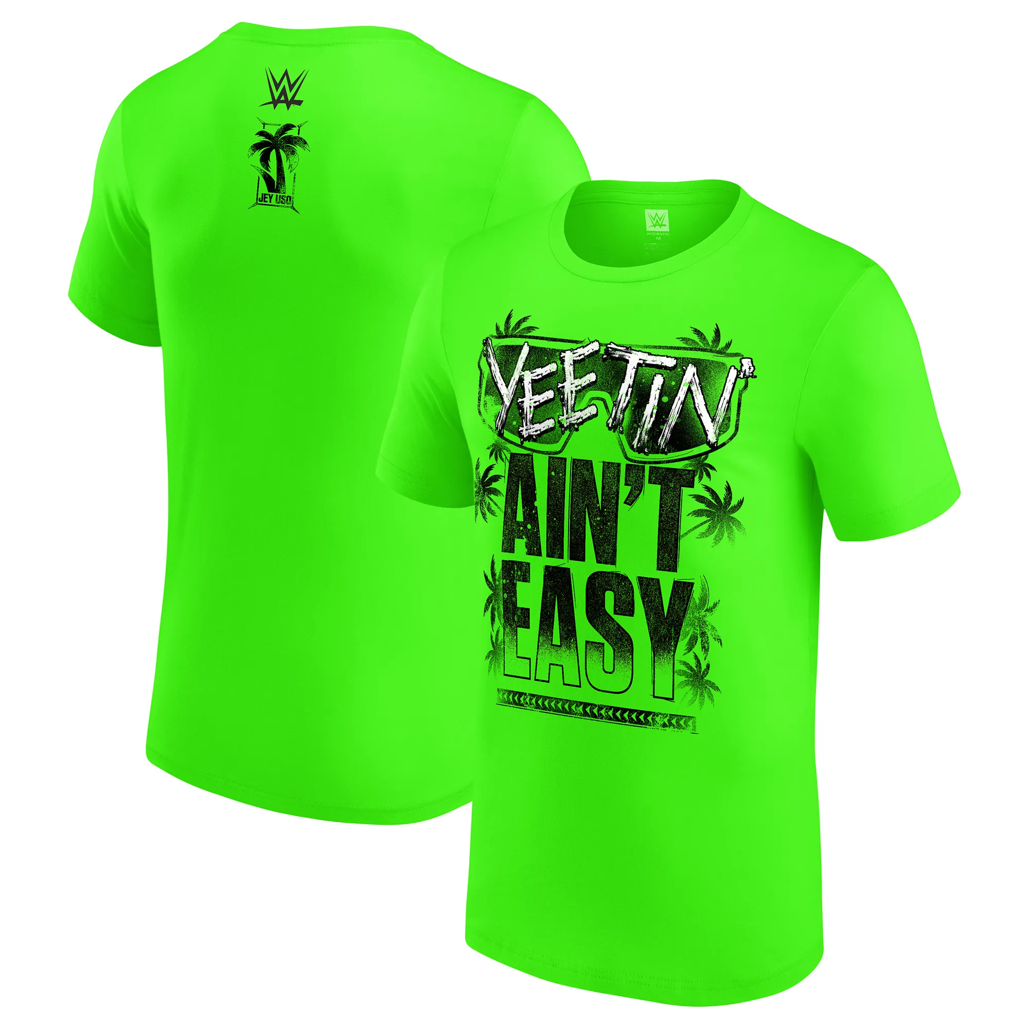 Men's Green Jey Uso Yeetin' Ain't Easy T-Shirt sold by WWE