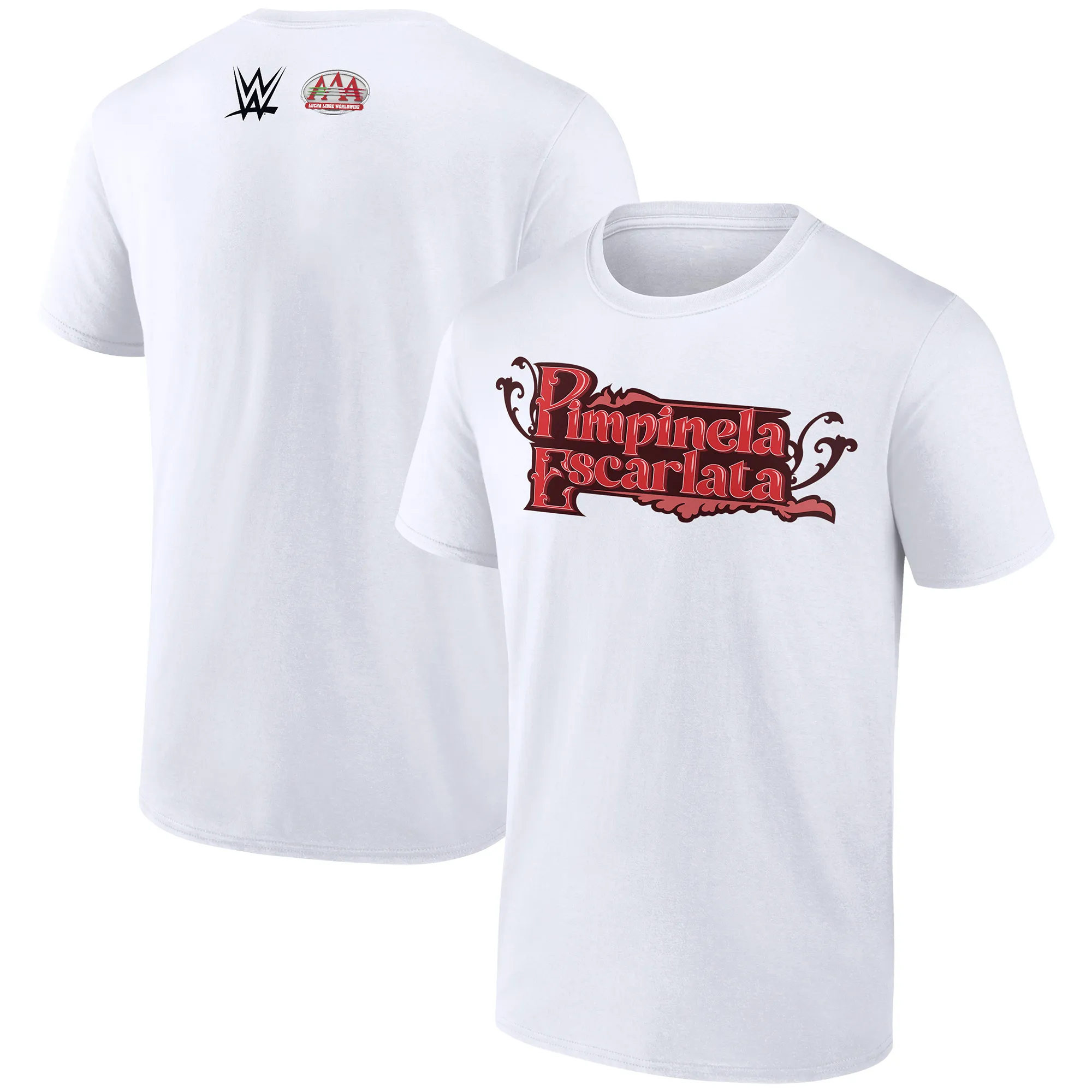 Men's White Pimpinela Escarlata AAA Superstar T-Shirt sold by WWE
